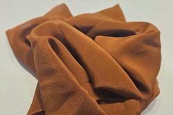 Ex Designer Deadstock 100% Silk Sandwashed Plain Heavy Crepe De Chine - Copper