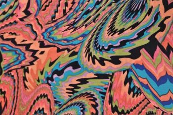 IT-DD054 Deadstock Viscose Cotton Woven Soft Lawn Digital Retro Print 