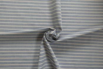 Ex Paul Smith Deadstock Designer 100% Cotton Canvas Stripe - Blue