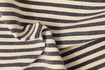 Ex Paul Smith Stretch Denim Stripe - Indigo Blue/Ivory