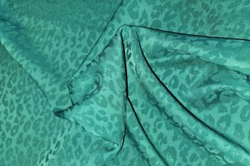 Ex Karen Millen Deadstock Designer Satin Floaty Jacquard - Emerald Green