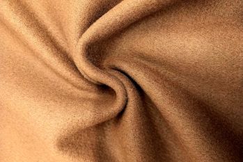 Deadstock 100% Wool Melton Style Plain Coating - Ginger