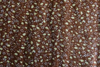 Deadstock 100% Cotton Poplin Digital Floral Tulip Print - Gingerbread