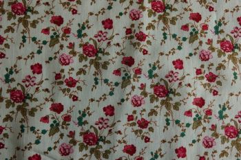 Deadstock 100% Cotton Poplin Digital Floral Print - Pink/Emerald