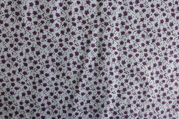 Deadstock 100% Cotton Poplin Digital Ditsy Floral Print - Purple