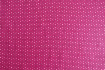 Deadstock 100% Cotton Poplin Digital Polka Dot Print - Hot Pink