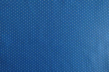 Deadstock 100% Cotton Poplin Digital Polka Dot Print - Cobalt