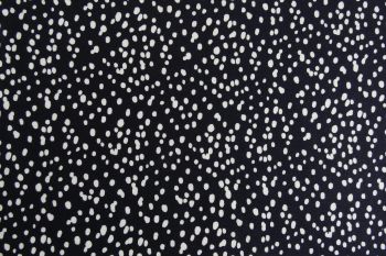 Deadstock 100% Viscose Digital Spot Print - Navy