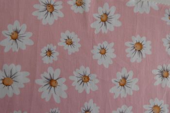 Deadstock 100% Cotton Poplin Digital Abstract Floral Print - Light Pink