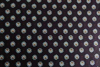 Deadstock 100% Cotton Poplin Digital Floral Print - Aubergine